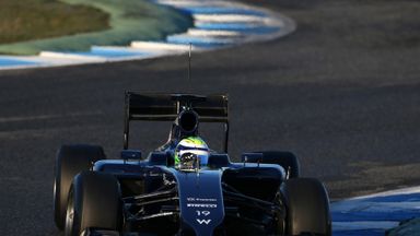Felipe Massa drives the FW36