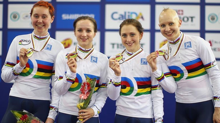 Joanna's team pursuit team-mates will become her rivals in Glasgow