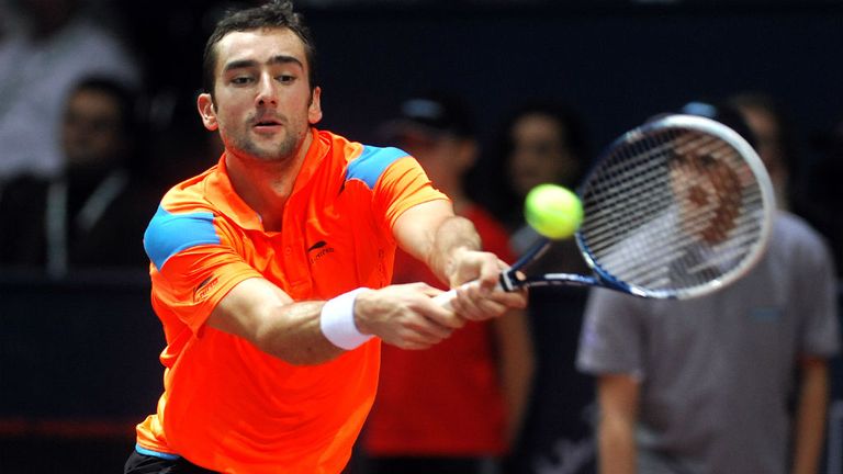 - Croatias Marin Cilic returns to Germanys Tommy Haas in their final match of the Croatian ATP PBZ Indoors tennis tournament in Zagreb