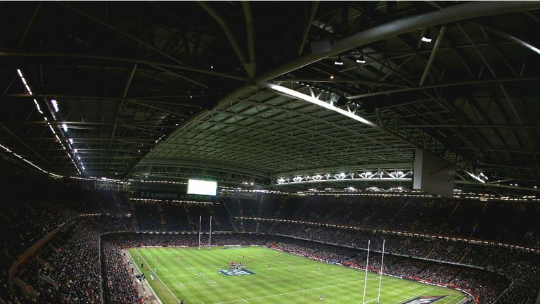 - A general view of the Millennium Stadium during the RBS Six Nations match between Wales and France