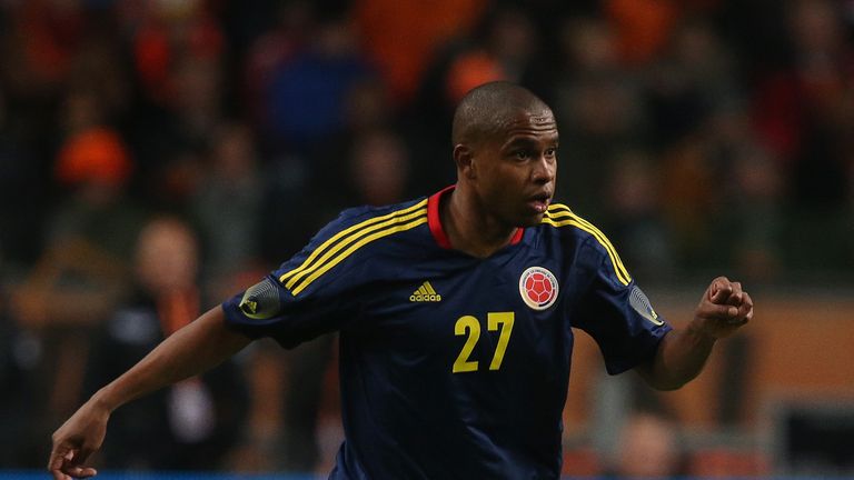 Edwin Valencia of Colombia in action during the friendly International match between the Netherlands and Colombia