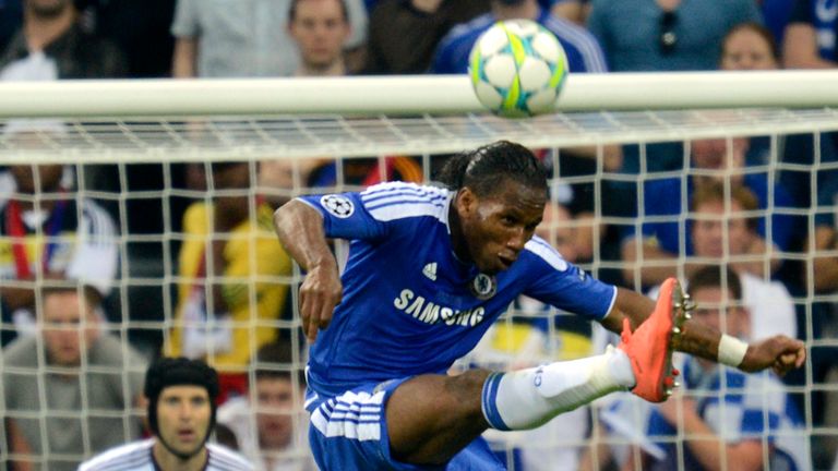 Didier Drogba and Petr Cech in action for Chelsea