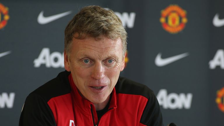 Manchester United manager David Moyes at Aon Training Complex on January 27, 2014 in Manchester, England.