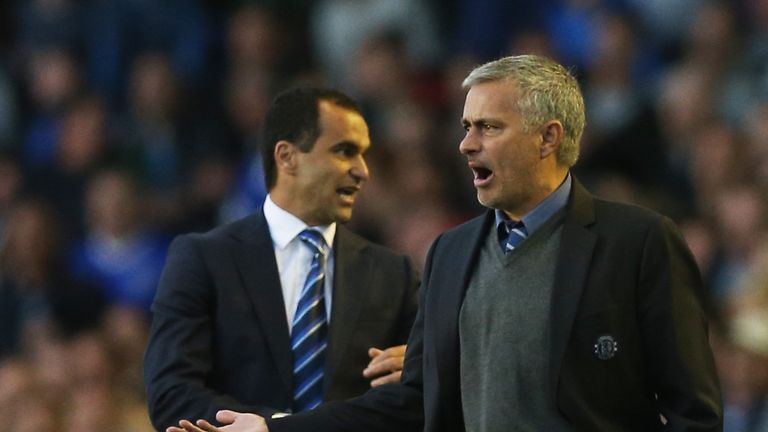 Chelsea manager Jose Mourinho and Everton boss Roberto Martinez