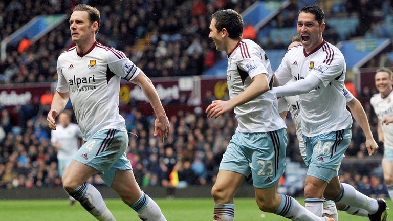 Kevin Nolan: Celebrates scoring for Hammers