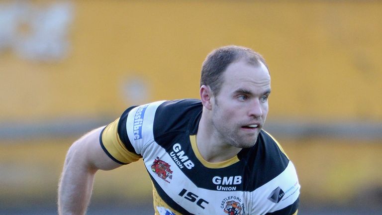 Liam Finn of Castleford Tigers during the pre season friendly match between Bradford Bulls and Castleford Tigers at Odsal on 2/2/2014