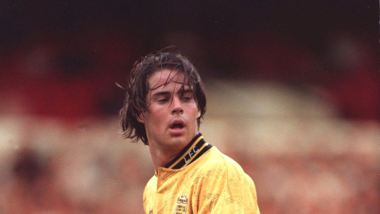 26 JUL 1994:  JAMIE REDKNAPP OF LIVERPOOL SOCCER CLUB IN ACTION DURING THEIR PRE-SEASON FRIENDLY MATCH AGAINST BOLTON. Mandatory Credit: Anton Want/ALLSPOR