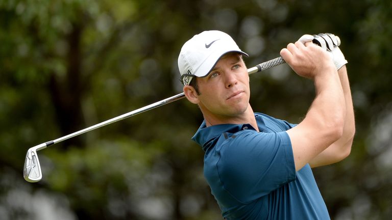 Paul Casey of England in action during the first round of the WGC - HSBC Champions at the Sheshan International Golf Club