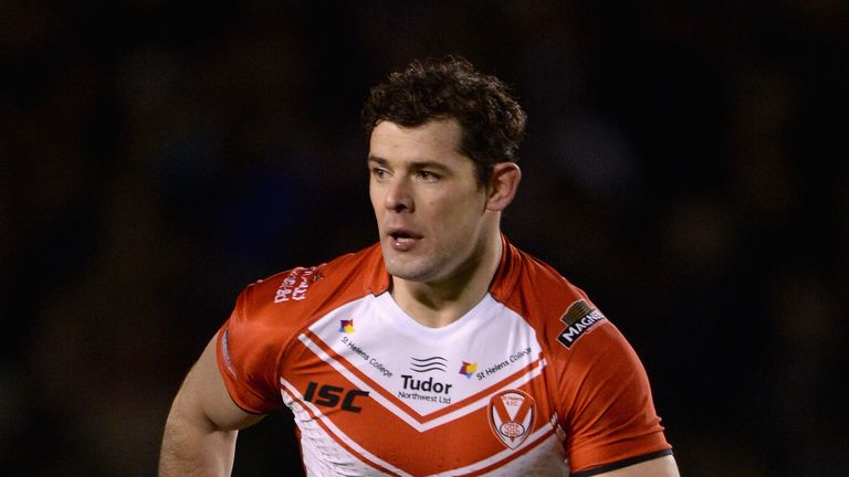 Paul Wellens of St Helens in action during the Super League match against Warrington Wolves