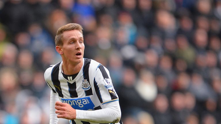 Luuk de Jong of Newcastle in action during the Premier League match against Sunderland.