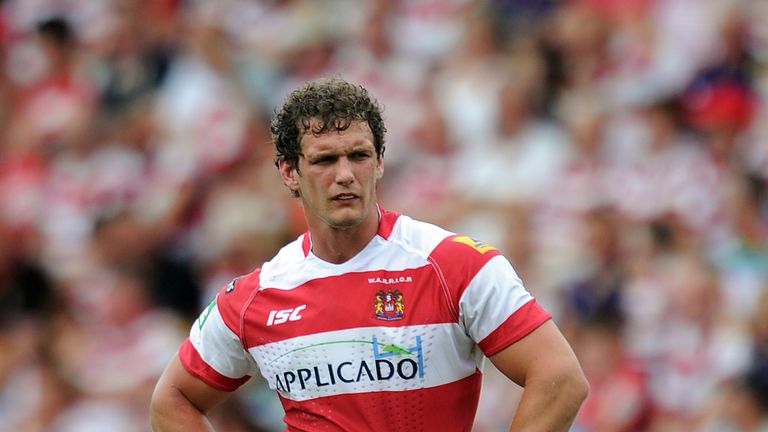 Sean O'Loughlin of Wigan Warriors looks on during the 2013 Tetley's Challenge Cup Semi-Final against London Broncos