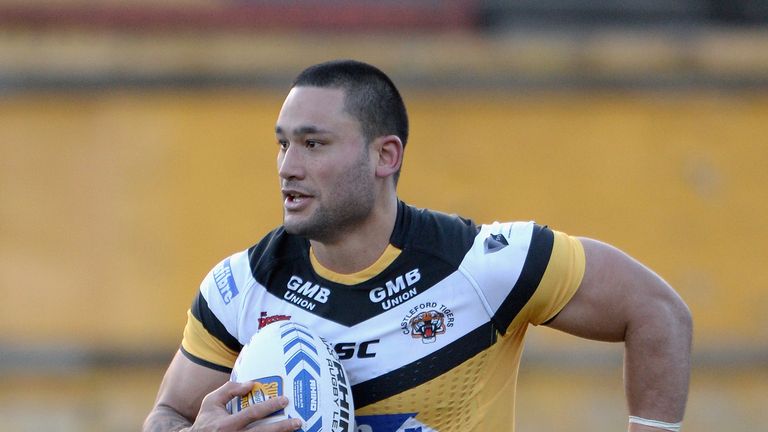 Weller Hauraki of Castleford Tigers during the pre season friendly match between Bradford Bulls and Castleford Tigers at 
