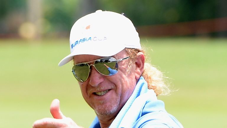 Captain Miguel Angel Jimenez led by example on day one of the EurAsia Cup