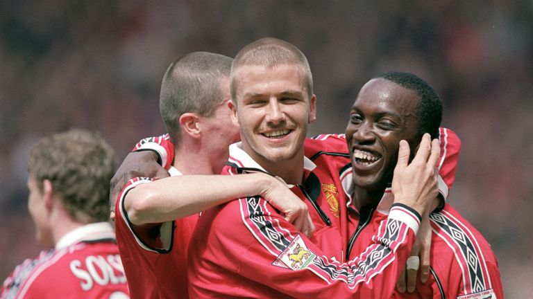 David Beckham Dwight Yorke Manchester United 2000