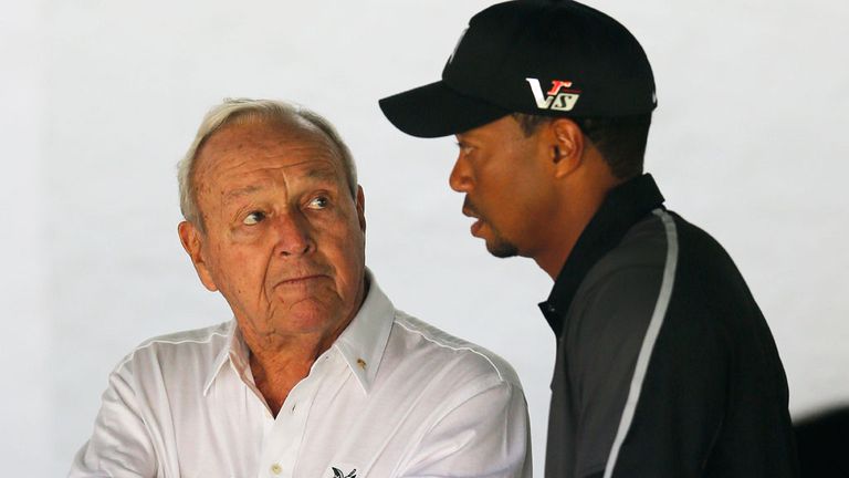 Arnold Palmer and Tiger Woods: World No 1 sidelined by back pain