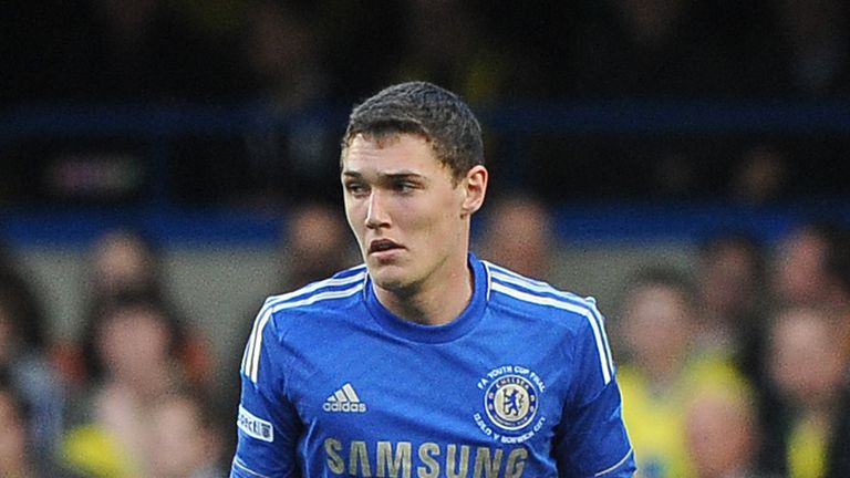 LONDON, ENGLAND - MAY 13: Andreas Christensen of Chelsea attacks during the FA Youth Cup Final Second Leg match between Chelsea and Norwich City at Stamfor