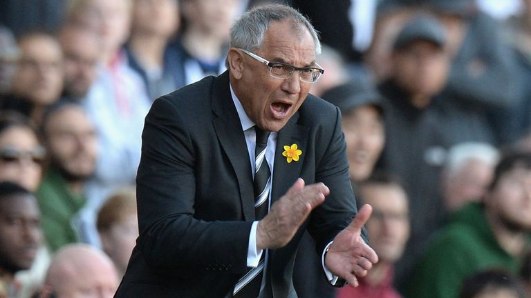 LONDON, ENGLAND - MARCH 15:  Felix Magath, manager of Fulham 