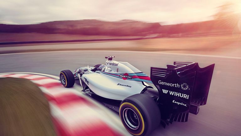 Valtteri Bottas in the new Williams Martini Racing livery