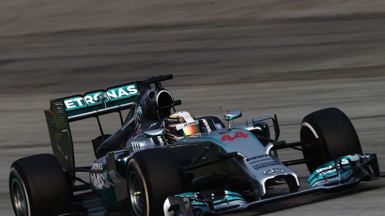 Lewis Hamilton in action