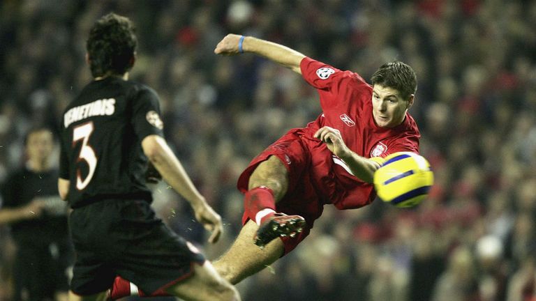 Steven Gerrard Liverpool Olympiakos