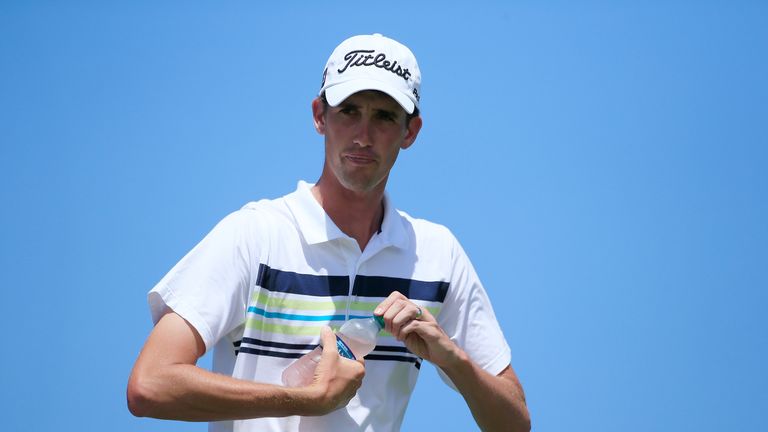 Chesson Hadley refuels during final round of his maiden PGA Tour win at Puerto Rico Open. Mar 9 2014.