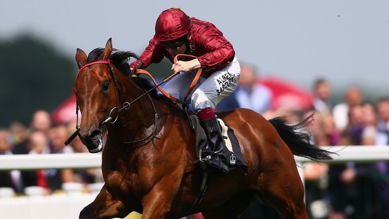 ASCOT, ENGLAND - JUNE 21:  Jamie Spencer rides Kiyoshi on his way to winning The Albany Stakes during day four of Royal Ascot at Ascot Racecourse on June 2