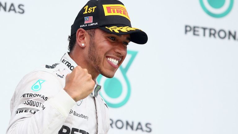 Hamilton celebrates opening his 2014 account