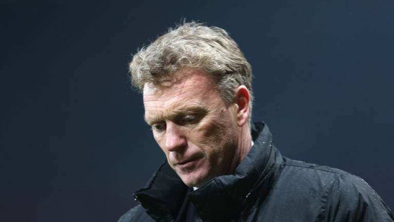 United boss David Moyes at Old Trafford on March 25, 2014 in Manchester, England.