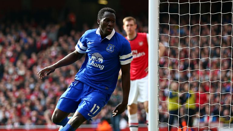 In North London, Romelu Lukaku celebrated drawing Everton level with Arsenal