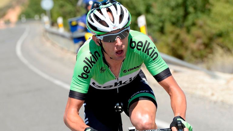 Stef Clement attacks on stage ten of the 2013 Tour of Spain