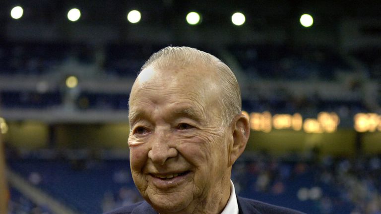 Detroit Lions chairman William Clay Ford Sr before play  against the Miami Dolphins in a Thanksgiving Day game Nov. 23, 2006 in Detroit.
