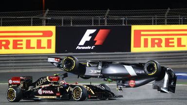 Maldonado sent Gutierrez's Sauber flying