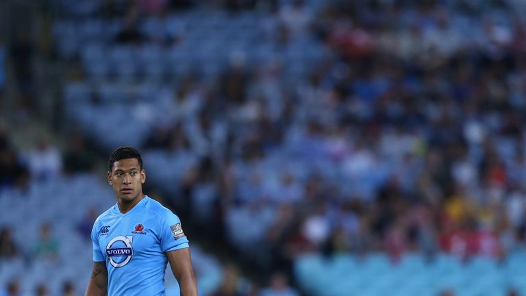Israel Folau: Waratahs full-back withdrawn by ARU after being named in starting XV