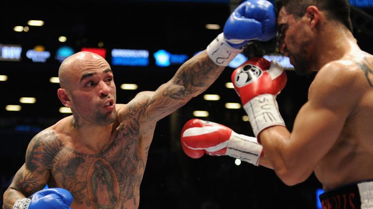 Collazo catches Victor Ortiz during their WBA International welterweight clash in January