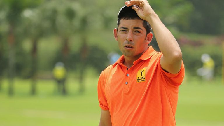 Pablo Larrazabal looking a little more composed in Kuala Lumpur