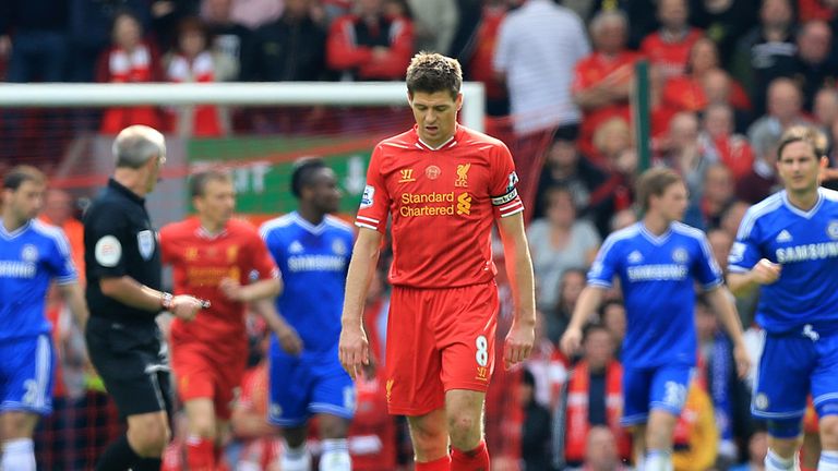 Steven Gerrard's tumble allowed Chelsea to take the lead at Anfield
