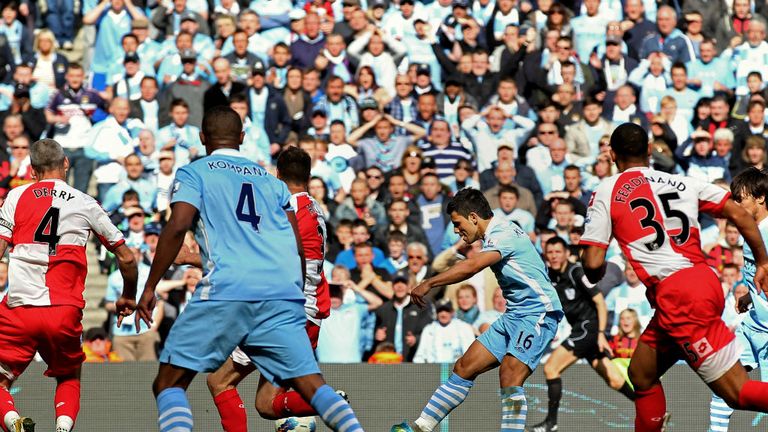 Sergio Aguero Manchester City QPR May 2012