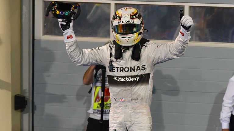 Race winner Lewis Hamilton