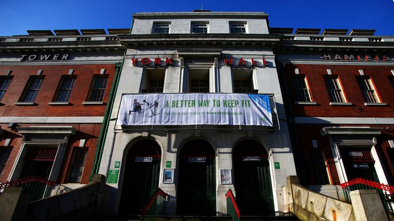 LONDON, ENGLAND - MARCH 08:  A general view of the exterior of York Hall on March 8, 2014 in London, England.  (Photo by Dan Istitene/Getty Images)