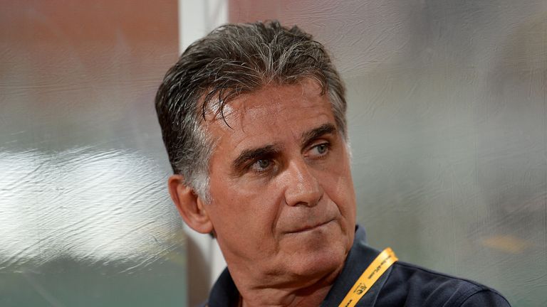 BANGKOK, THAILAND - NOVEMBER 15:  Carlos Quieroz team coach of Iran during their 2015 Asian Cup group B qualifying football match at Rajamangala Stadium on