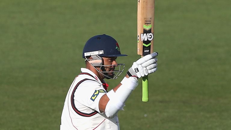  Ashwell Prince of Lancashire acknowledges the applause after scoring a century