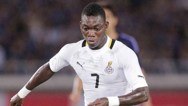 Christian Atsu of Ghana in action during the international friendly match between Japan and Ghana at International Stadium