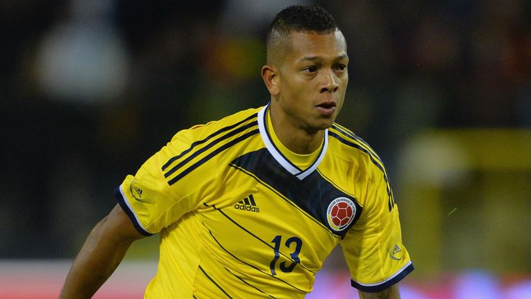 Fredy Guarin of Colombia in action during the International Friendly match between Belgium and Colombia at King Baudouin Stadium