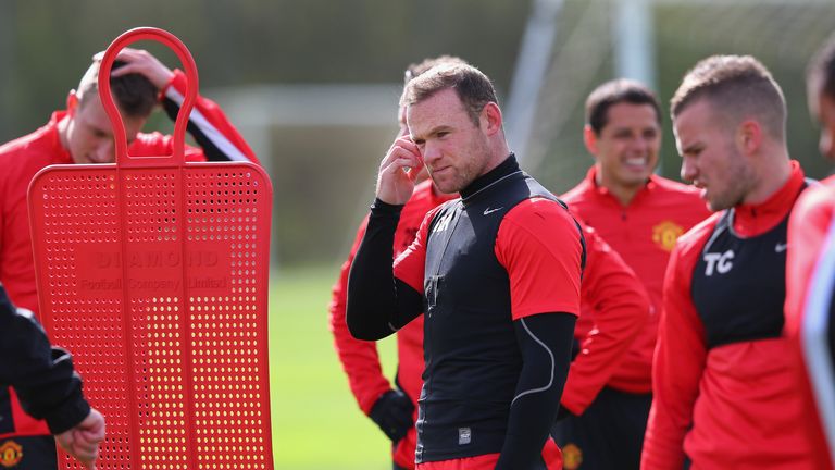 Wayne Rooney: Manchester United striker trains ahead of Bayern Munich game