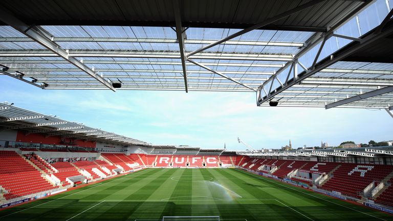ROTHERHAM, ENGLAND - SEPTEMBER 28:  A view of the New York Stadium, home of Rotherham United before the Sky Bet League One match between Rotherham United a