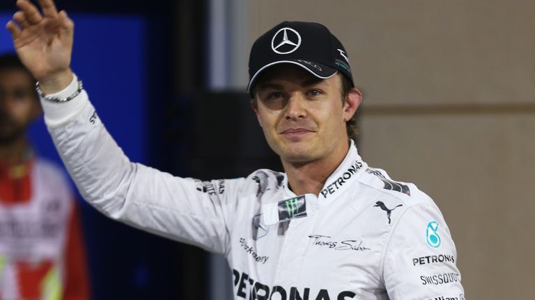 Nico Rosberg celebrates pole