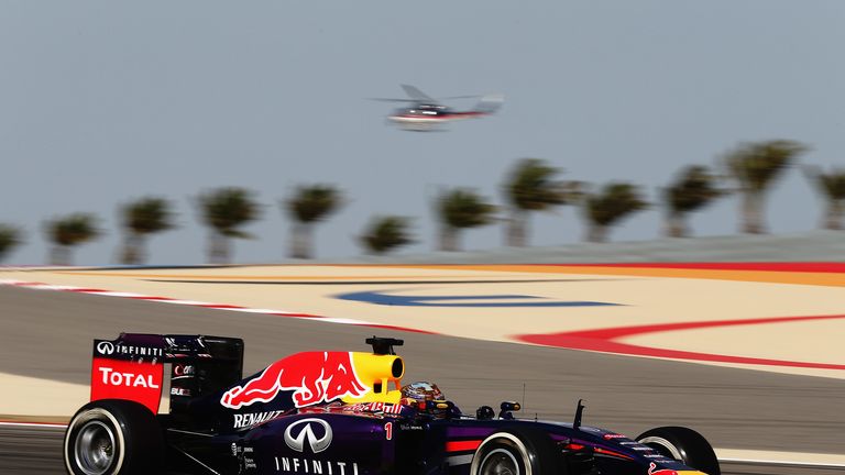 Sebastian Vettel in action