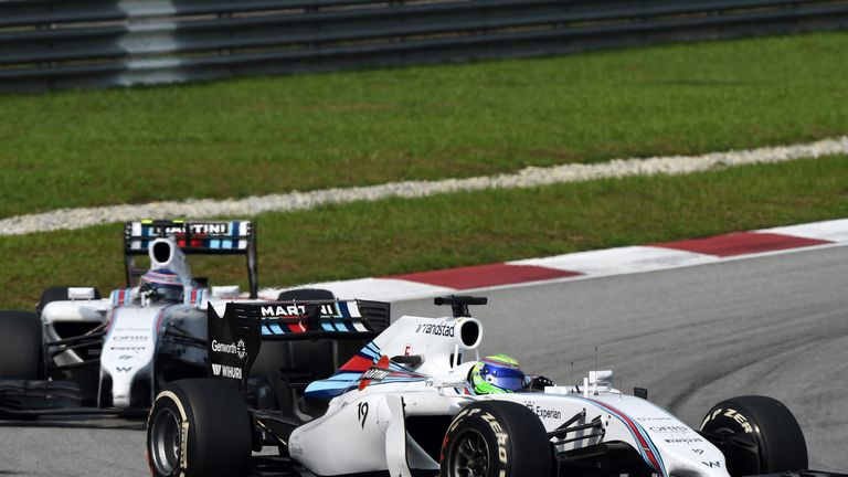 Felipe Massa leads Valtteri Bottas