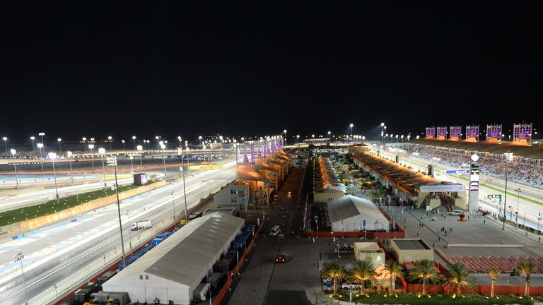 The paddock at night