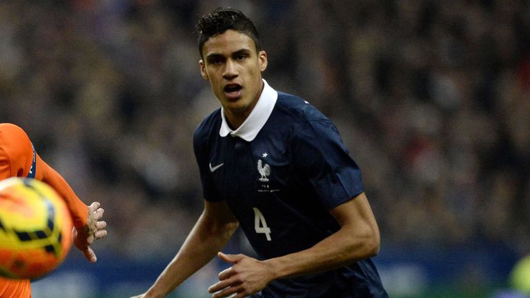 Raphael Varane of France in action against Holland